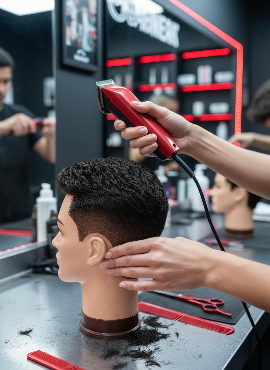 Instructor Barber - Clipper technique demonstration